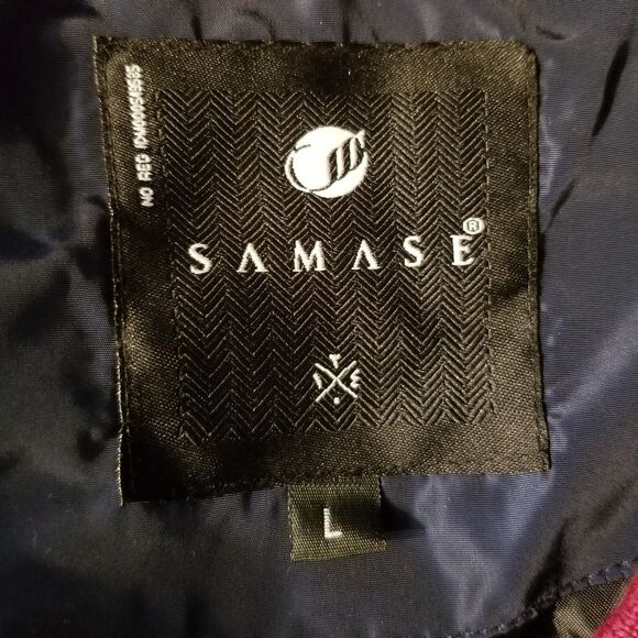 Samase It's Different Size L Navy/Maroon Logo Accent Bomber Jacket - Picture 6 of 11